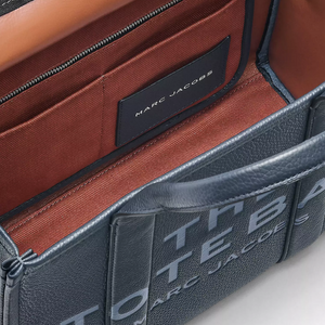 The Leather Medium Tote - Blue Sea - Leonard