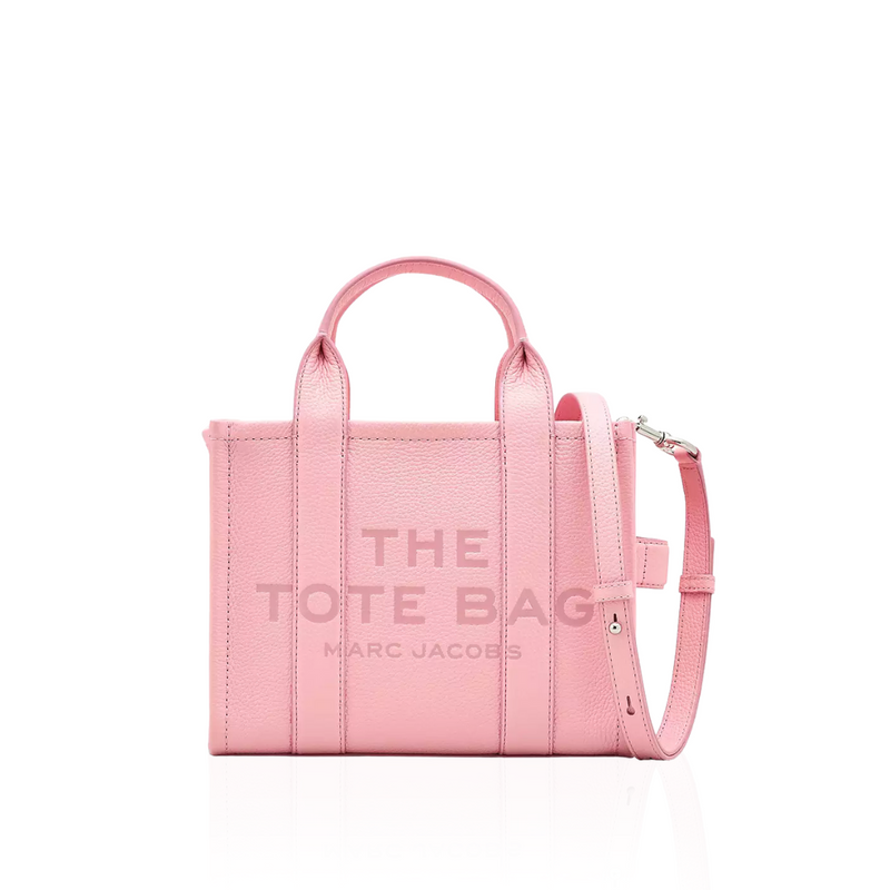 The Leather Small Tote - Ribbon Pink - Leonard