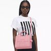 The Leather Small Tote - Ribbon Pink - Leonard