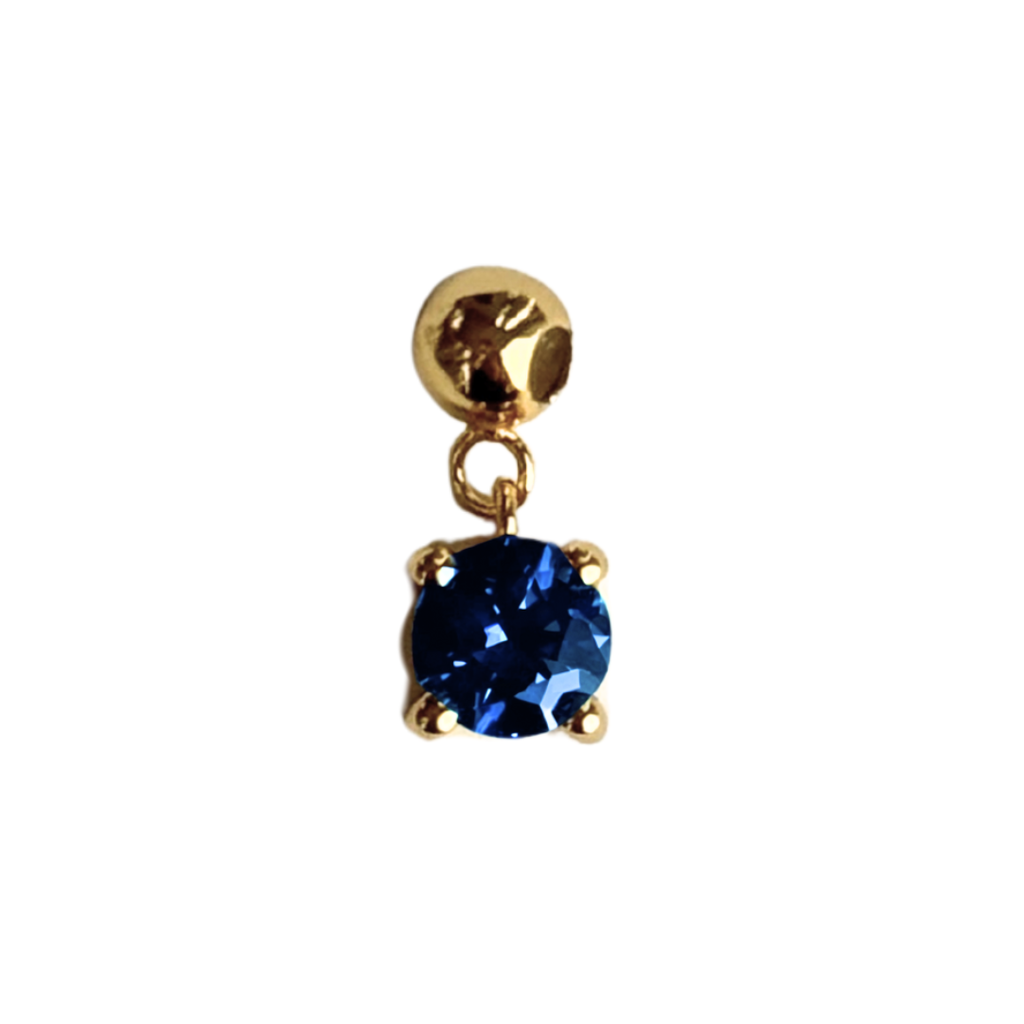 September - Birthstone Charm Gullhúðað