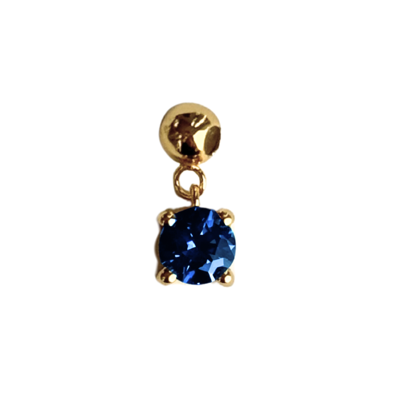 September - Birthstone Charm Gullhúðað