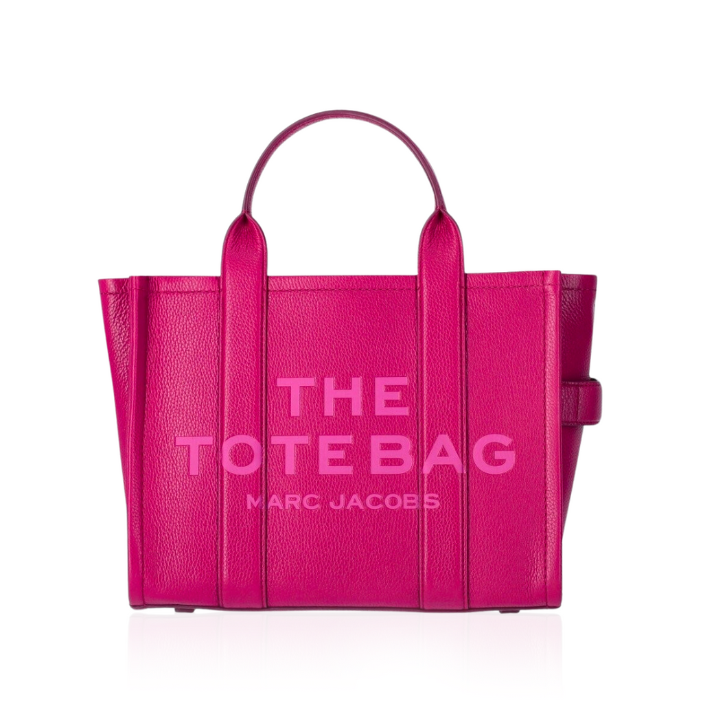 The Leather Tote Medium - Hot Pink