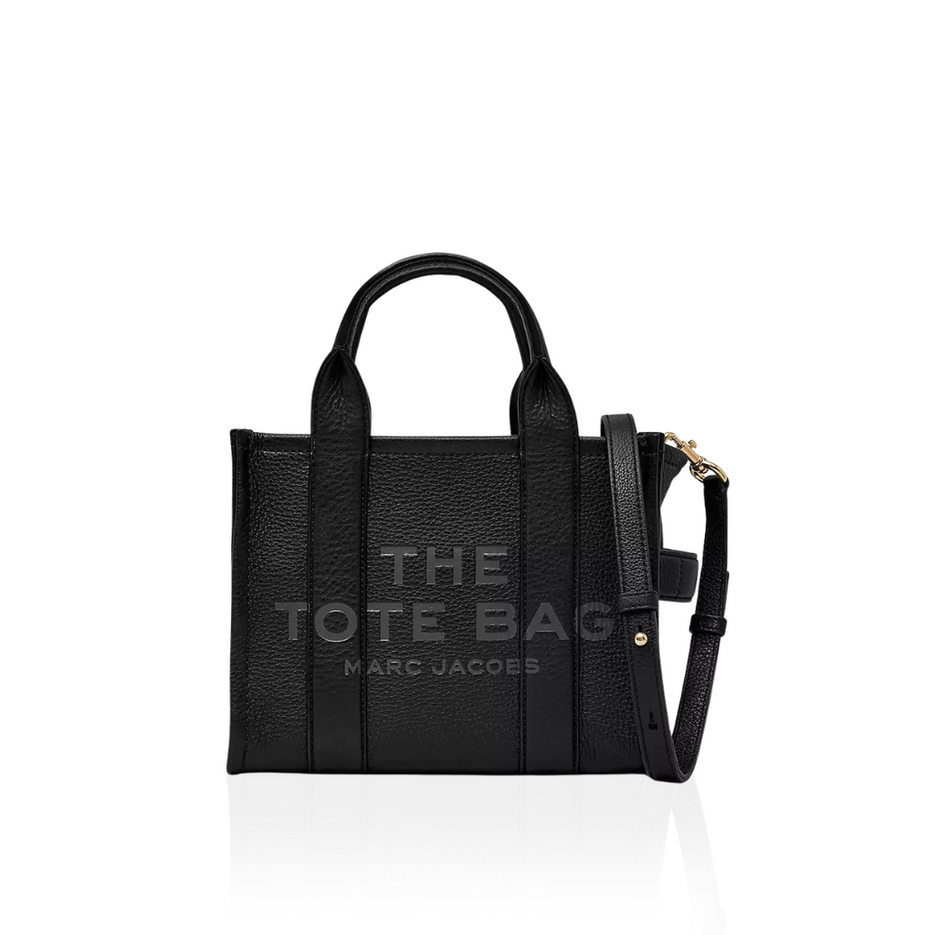 The Leather Tote Small - Black - Leonard