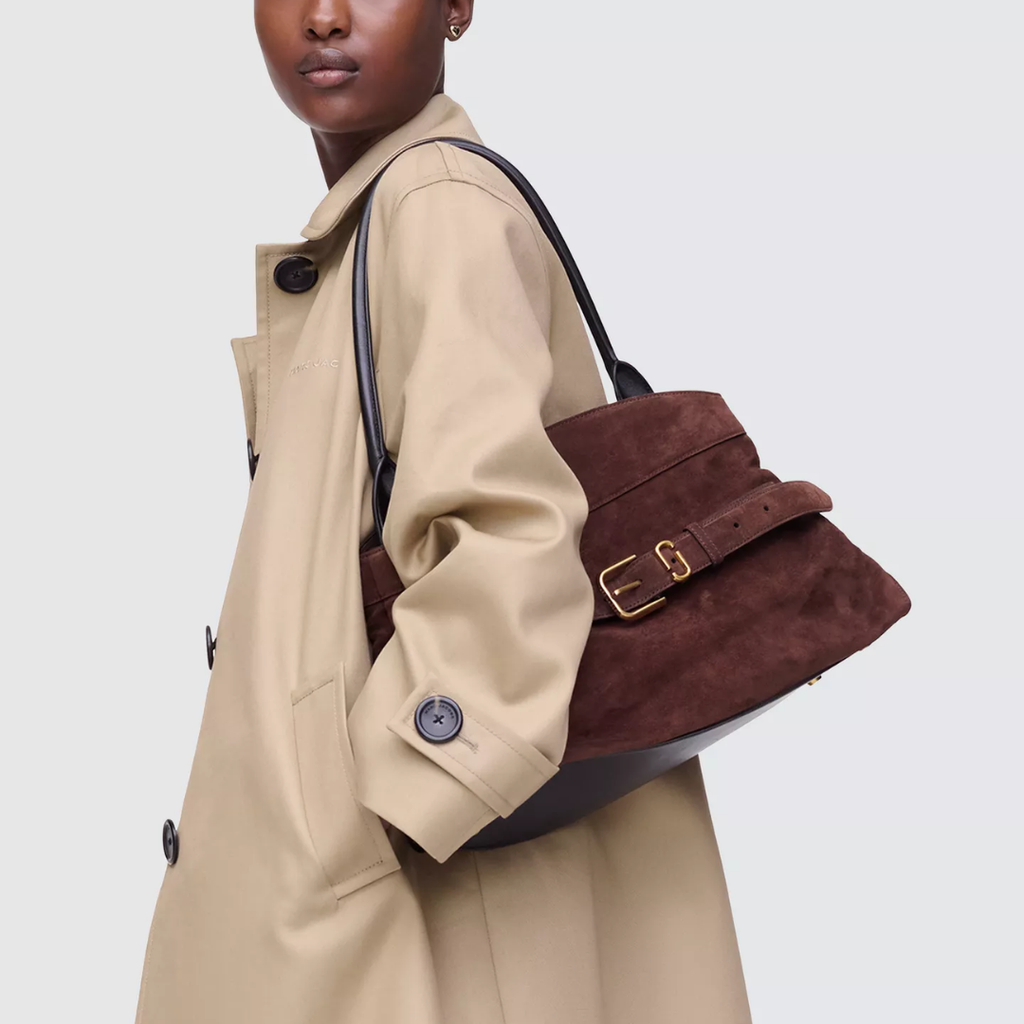 Dakota Satchel Suede - Dark Brown