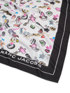 Sticker Print Scarf - White Multi - Leonard
