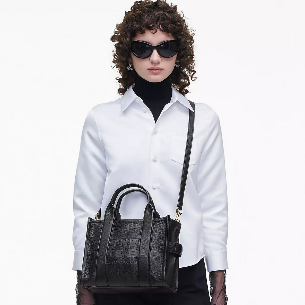 The Leather Tote Small - Black - Leonard