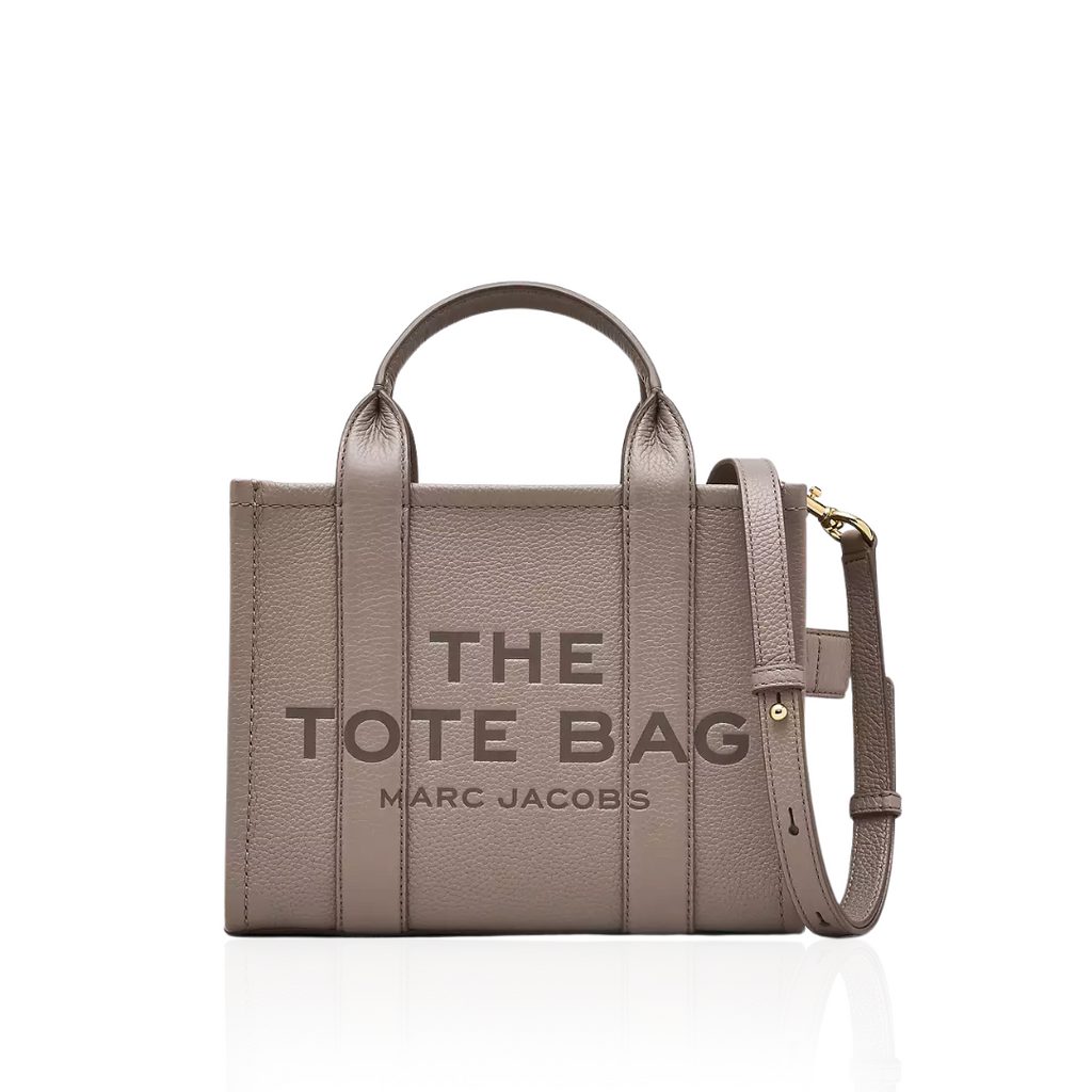 The Leather Tote Small - Cement - Leonard