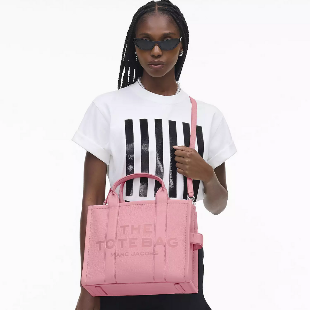 The Leather Tote Medium - Ribbon Pink - Leonard