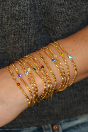 Birthstone Armband Janúar