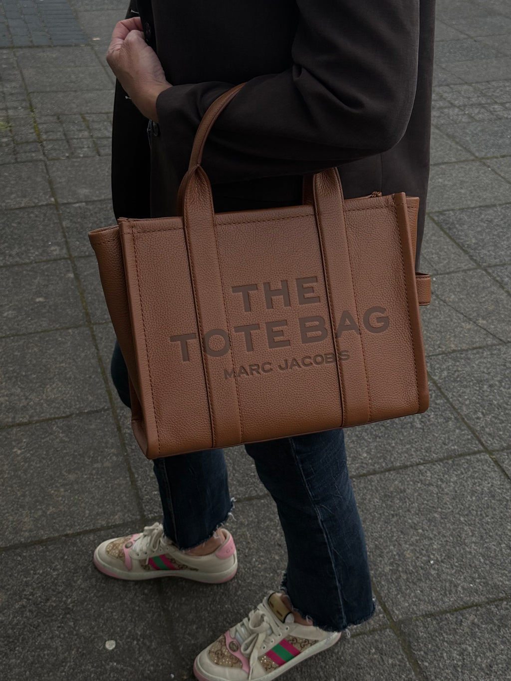 The Leather Tote Medium - Argan Oil - Leonard