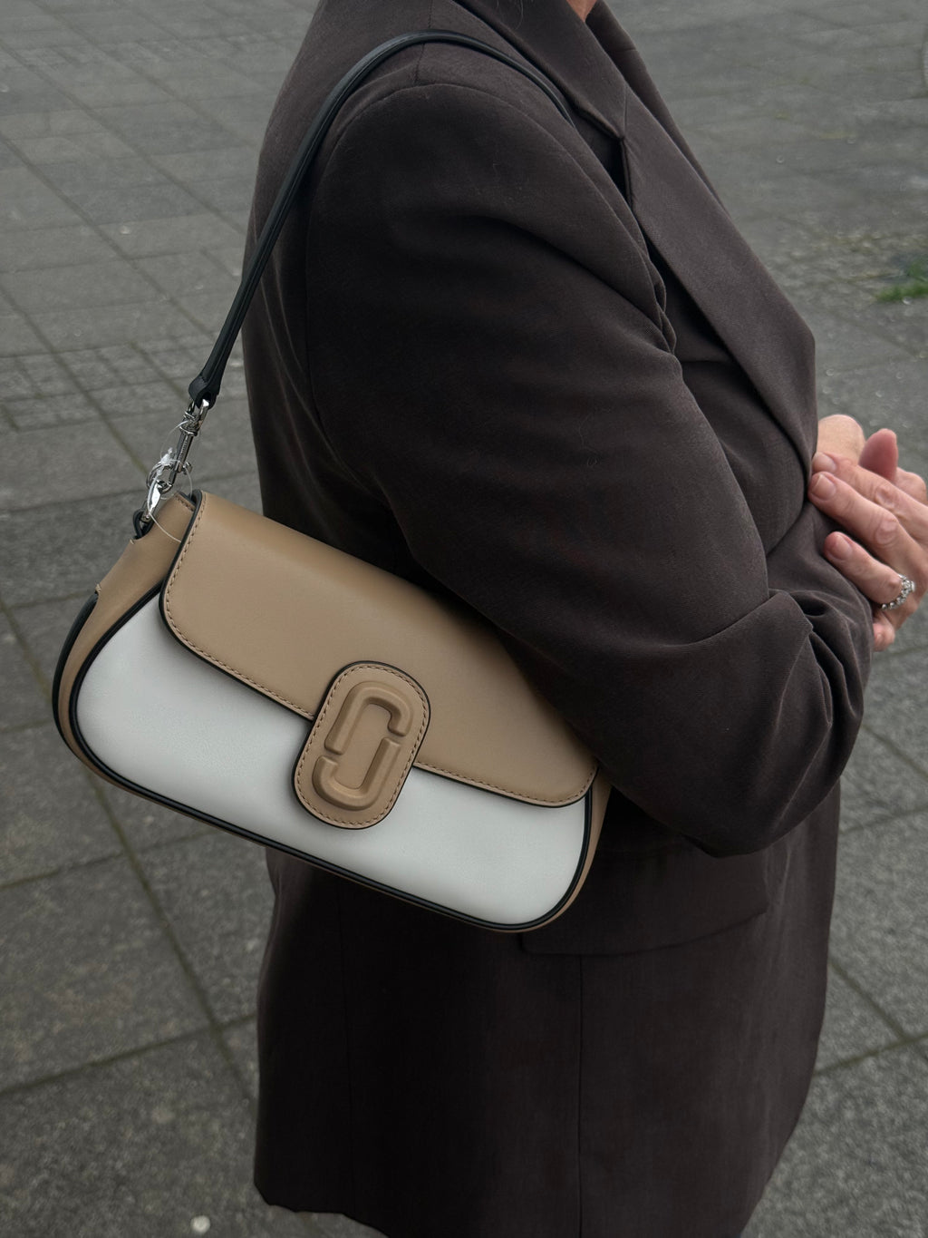 The Large Clover Bag - Camel Multi