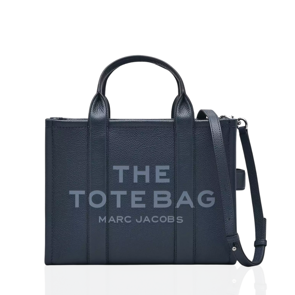The Leather Medium Tote - Blue Sea - Leonard