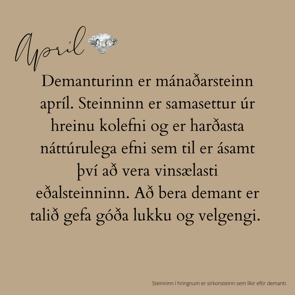 Birthstone Hringur Apríl– Leonard